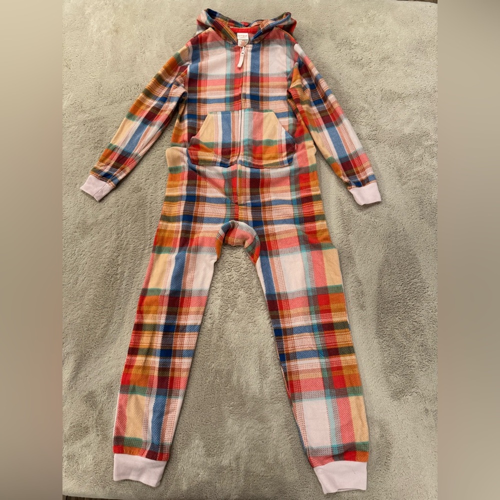 Cat & Jack Multicolor Plaid Girls Pajamas size medium